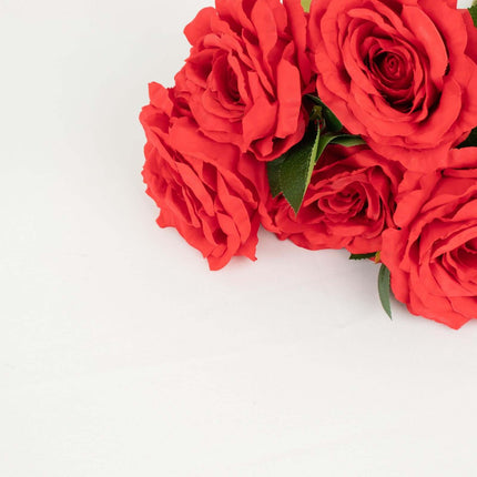 AliKopy 17" Red Premium Silk Jumbo Rose Bouquet - High Quality, Weddin