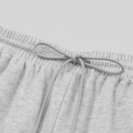 Trendy Gray Half-Zip Lounge Set with Stylish High-Waisted Pants