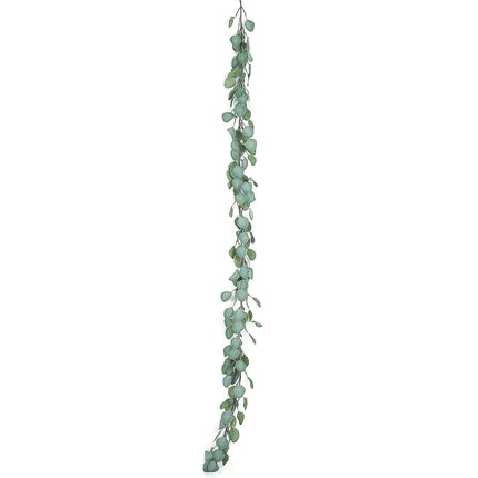 AliKopy 6.5ft Frosted Green Eucalyptus Leaf Garland, Durable & Realist