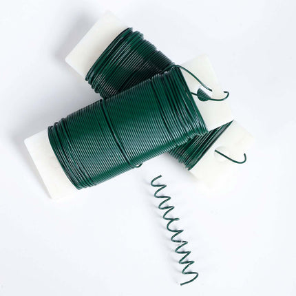 AliKopy 2 Pack 20 Gauge Green Floral Wire - 38 Yards for DIY Crafts