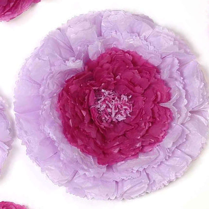 AliKopy Set of 6 Lavender Giant Carnation 3D Wall Decor - 12"-20