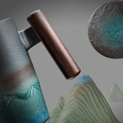 Vintage-Inspired Ceramic Mug Collection with Built-In Tea Infuser | 350ml