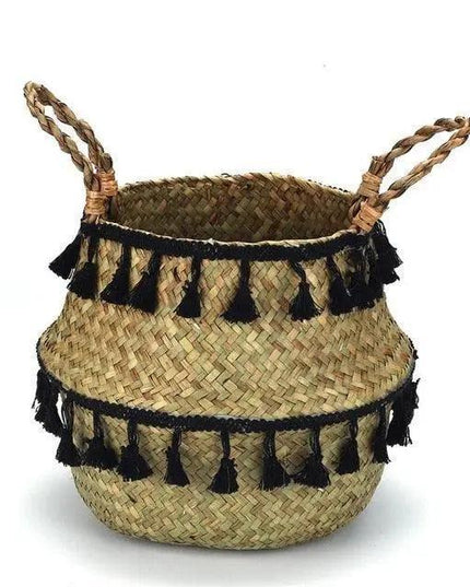 Eco-Chic Handcrafted Bamboo Seagrass Storage Baskets