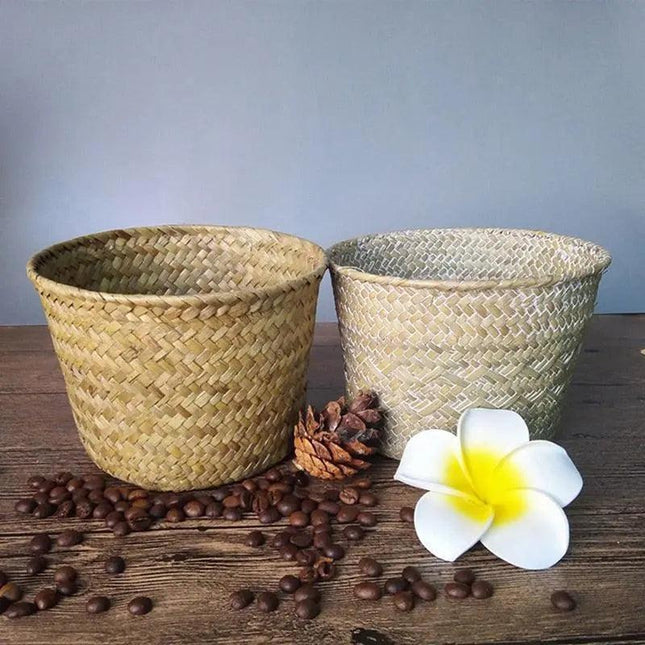 Sustainable Elegance: Handcrafted Bamboo Fiber Storage Baskets