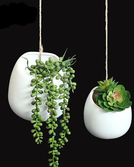 Tranquil Haven Ceramic Plant Hanger: Infuse Your Home with Greenery
