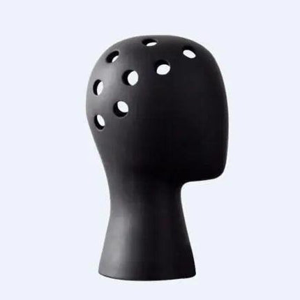 Sculptural Ceramic Head Planter: Elegant Home Accent for Contemporary Decor