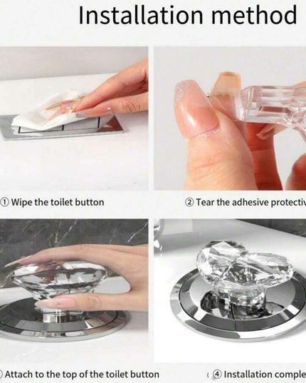 Elegant Heart-Shaped Flush Button - A Touch of Style for Your Bathroom