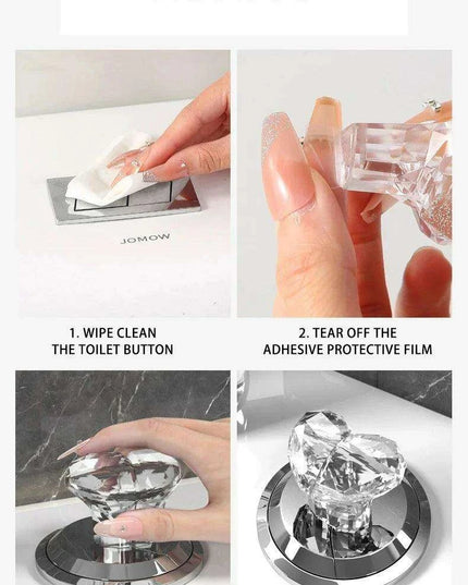 Elegant Heart-Shaped Flush Button - A Touch of Style for Your Bathroom