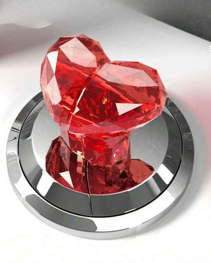 Elegant Heart-Shaped Flush Button - A Touch of Style for Your Bathroom