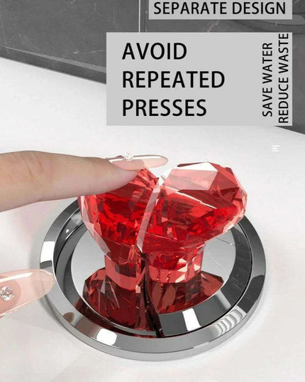 Elegant Heart-Shaped Flush Button - A Touch of Style for Your Bathroom