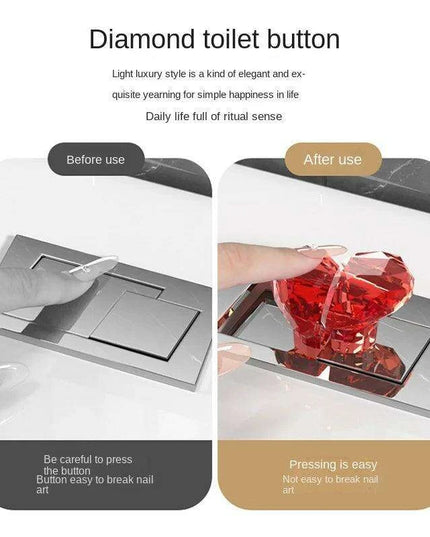 Elegant Heart-Shaped Flush Button - A Touch of Style for Your Bathroom