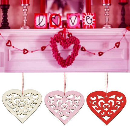 Heartfelt Wooden Heart Crafting Kit - 10-Pack for Creative DIY Projects