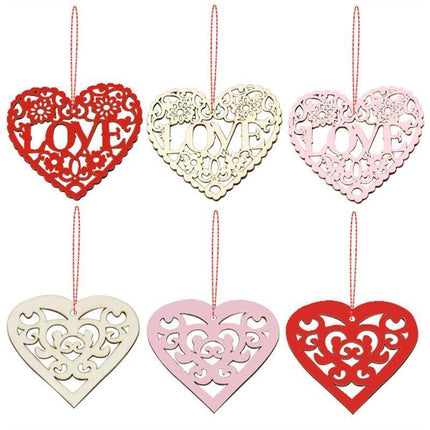 Heartfelt Wooden Heart Crafting Kit - 10-Pack for Creative DIY Projects