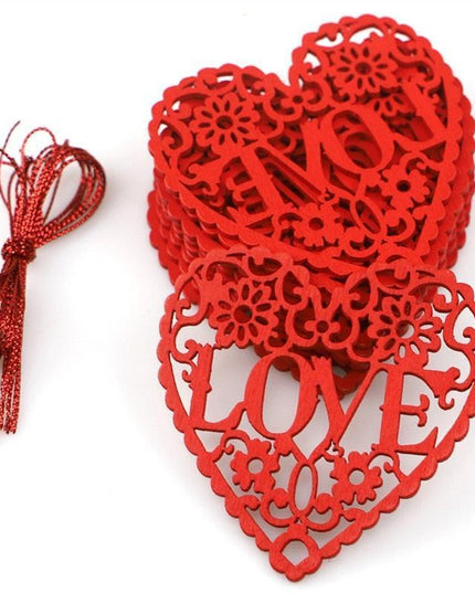 Heartfelt Wooden Heart Crafting Kit - 10-Pack for Creative DIY Projects