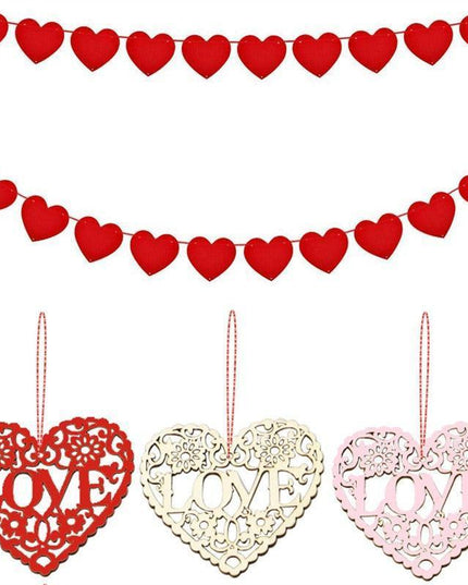 Heartfelt Wooden Heart Crafting Kit - 10-Pack for Creative DIY Projects