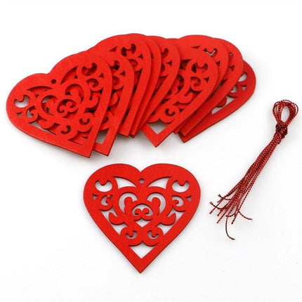 Heartfelt Wooden Heart Crafting Kit - 10-Pack for Creative DIY Projects