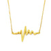 Elegant Stainless Steel Heartbeat Necklace with Plating Options