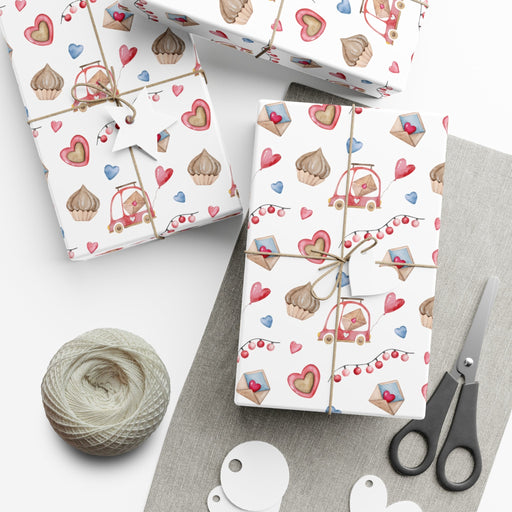 Heartfelt Message Gift Wrap Paper - Elegant USA-Made Valentine's Day Packaging