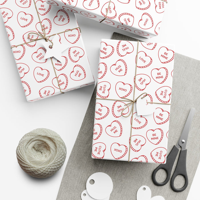 Heartfelt Messages - Valentine's Day Eco-Friendly Gift Wrap Paper Made in the USA