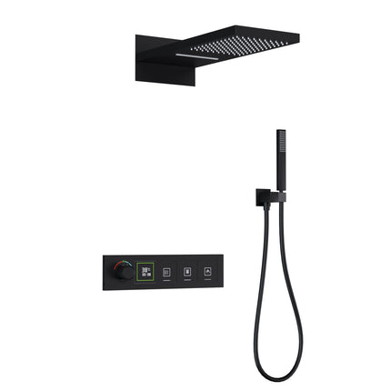 Concealed Brass Thermostatic Shower Set with LED Display
