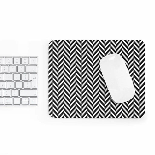 Chic Herringbone Print Mouse Pad for Stylish Desks