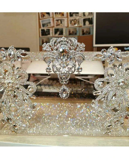 Enchanted Crystal-Decorated Shoe Box Wedding Decor Kit for Artistic Creatives