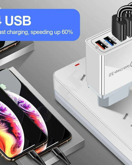 Rapid Charge USB Wall Adapter for iPhone, Samsung, Xiaomi, and Huawei - Maximize Your Charging Speed