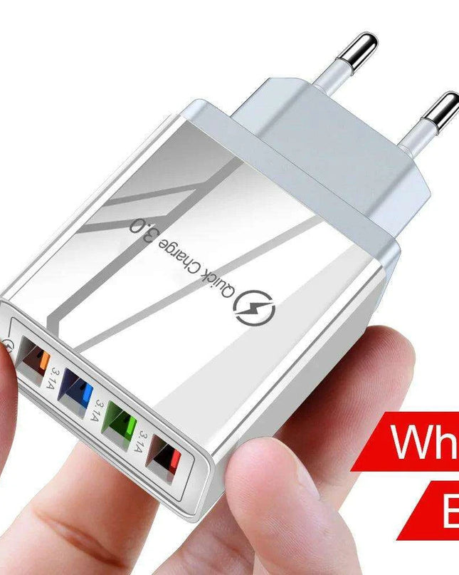 Rapid Charge USB Wall Adapter for iPhone, Samsung, Xiaomi, and Huawei - Maximize Your Charging Speed