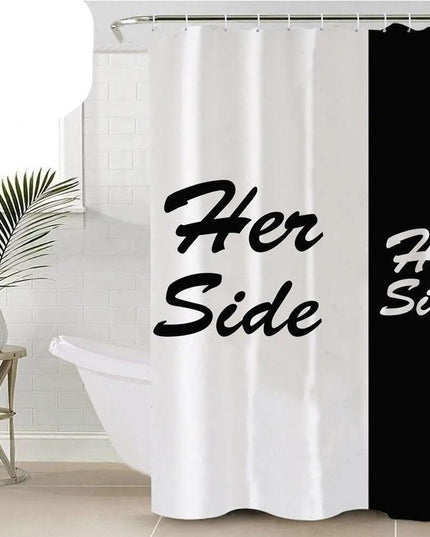 Personalized Vibrant Couple's Shower Curtain Set with Stunning Graphics