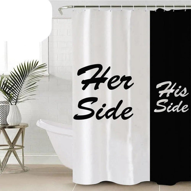Personalized Vibrant Couple's Shower Curtain Set with Stunning Graphics