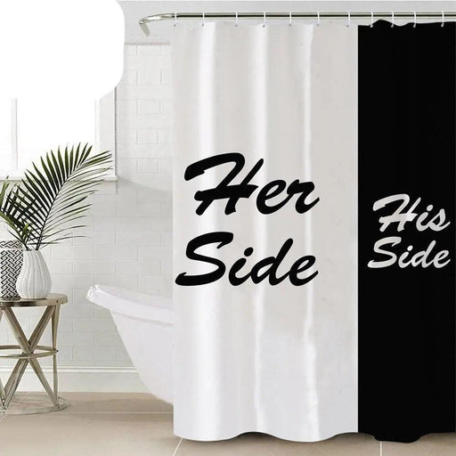 Intimate Expression Shower Curtain Set for Couples - Personalized Bathroom Decor