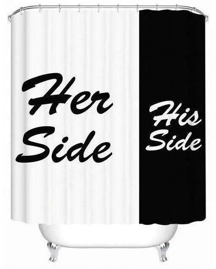 Personalized Vibrant Couple's Shower Curtain Set with Stunning Graphics