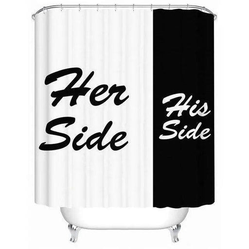 His & Her Side Shower Curtain For Couples