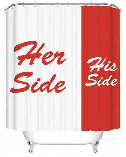 Personalized Vibrant Couple's Shower Curtain Set with Stunning Graphics