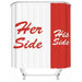 His & Her Side Shower Curtain For Couples