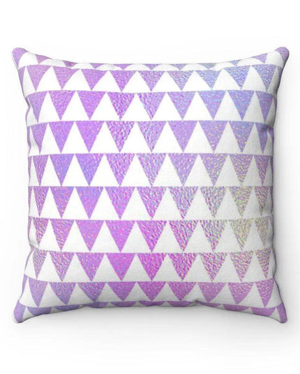 Reversible Holographic Geometric Triangle Cushion Cover