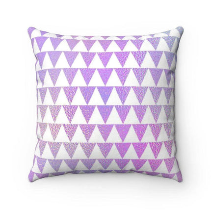 Reversible Holographic Geometric Triangle Cushion Cover