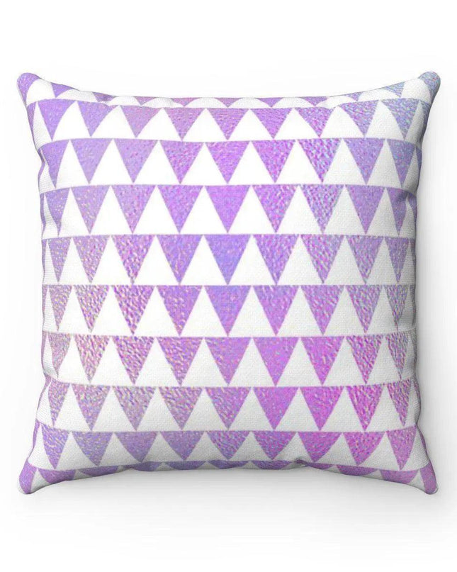 Reversible Holographic Geometric Triangle Cushion Cover