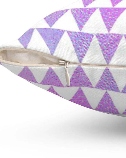Reversible Holographic Geometric Triangle Cushion Cover