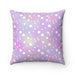 Reversible Striped Decorative Pillowcase with Hologram White Dots