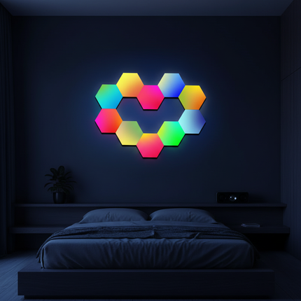 Peekaboo Studio Color-changing Honeycomb Wall Lamp with Smart Inductio
