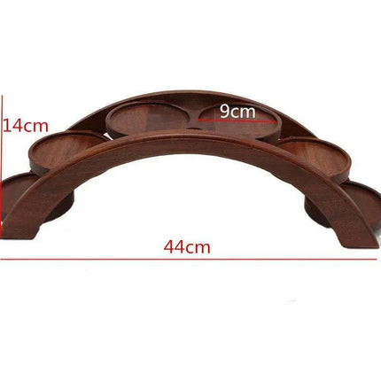 Japanese Arch Bridge Sushi Serving Tray - Elegant Wooden Platter for Gourmet Dining