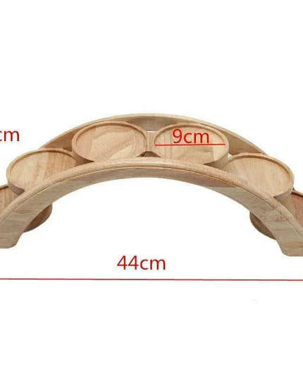 Japanese Arch Bridge Sushi Serving Tray - Elegant Wooden Platter for Gourmet Dining