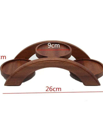 Japanese Arch Bridge Sushi Serving Tray - Elegant Wooden Platter for Gourmet Dining