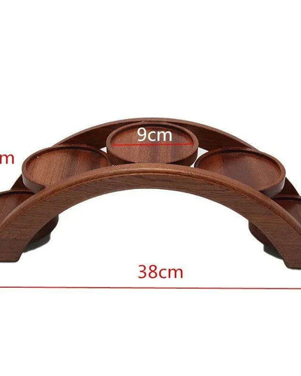 Japanese Arch Bridge Sushi Serving Tray - Elegant Wooden Platter for Gourmet Dining
