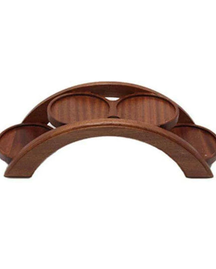 Japanese Arch Bridge Sushi Serving Tray - Elegant Wooden Platter for Gourmet Dining