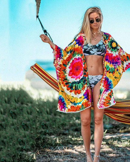 Beach blouse over bikini on seaside vacation