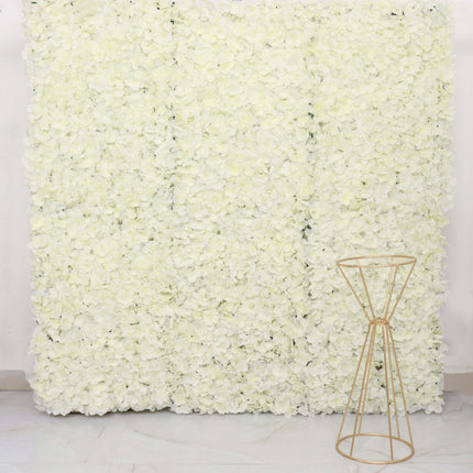AliKopy 11 Sq Ft Cream UV Protected Hydrangea Flower Wall Mat - 4 Pane