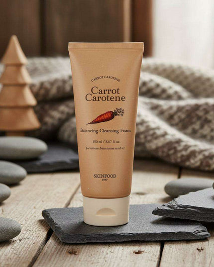 Carrot-Infused Hydrating Facial Cleanser with Hyaluronic Acid for Deep Nourishment