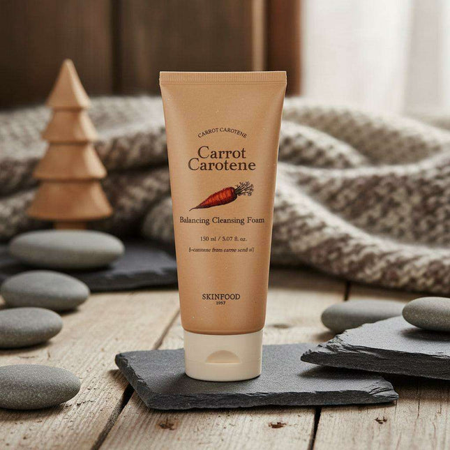 Carrot-Infused Hydrating Facial Cleanser with Hyaluronic Acid for Deep Nourishment